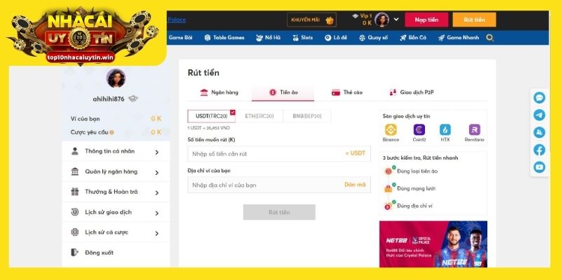 Đa dạng hình thức rút tiền tại các nhà cái cá cược uy tín